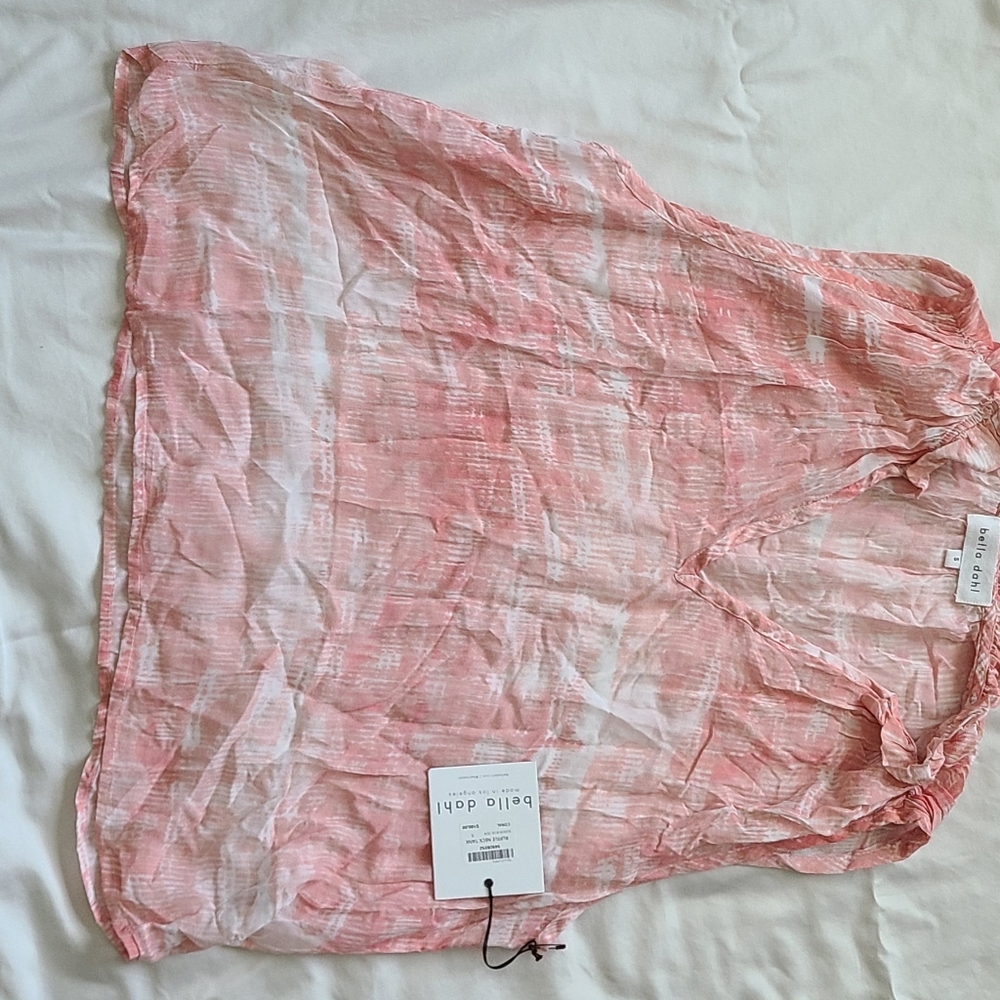 Bella Dahl, ruffle neck tank, size S